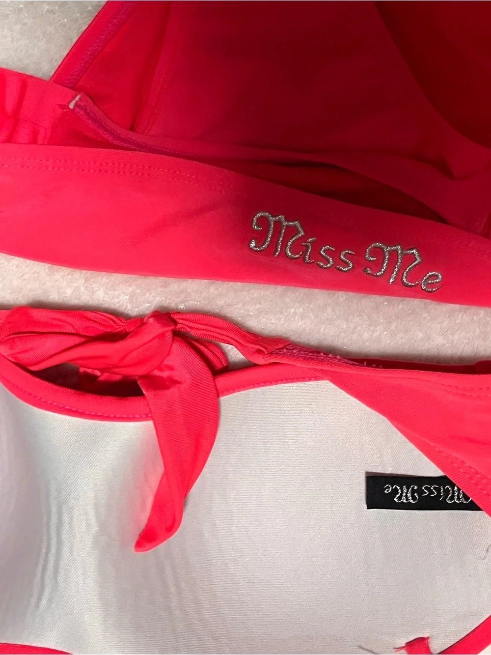 Miss Me Rhinestone Bandeau Bikini Set
